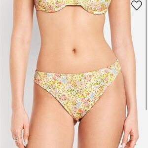 Old Navy Floral Bikini Bottom - Yellow and Pink